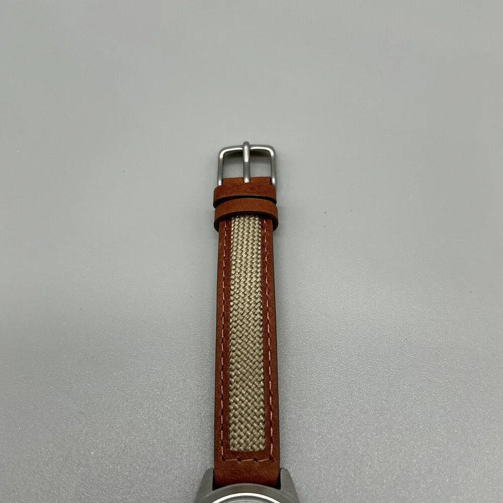 Timex Expedition Indiglo Womens Watch 26mm Cream Dial Brown Leather New Battery